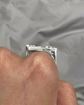 The Ankh & Pearl Ring Silver