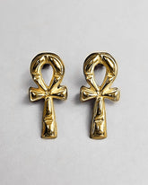 Golden Ankh Earring