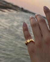 Pinky Ankh Royal Ring | Gold Vermeil