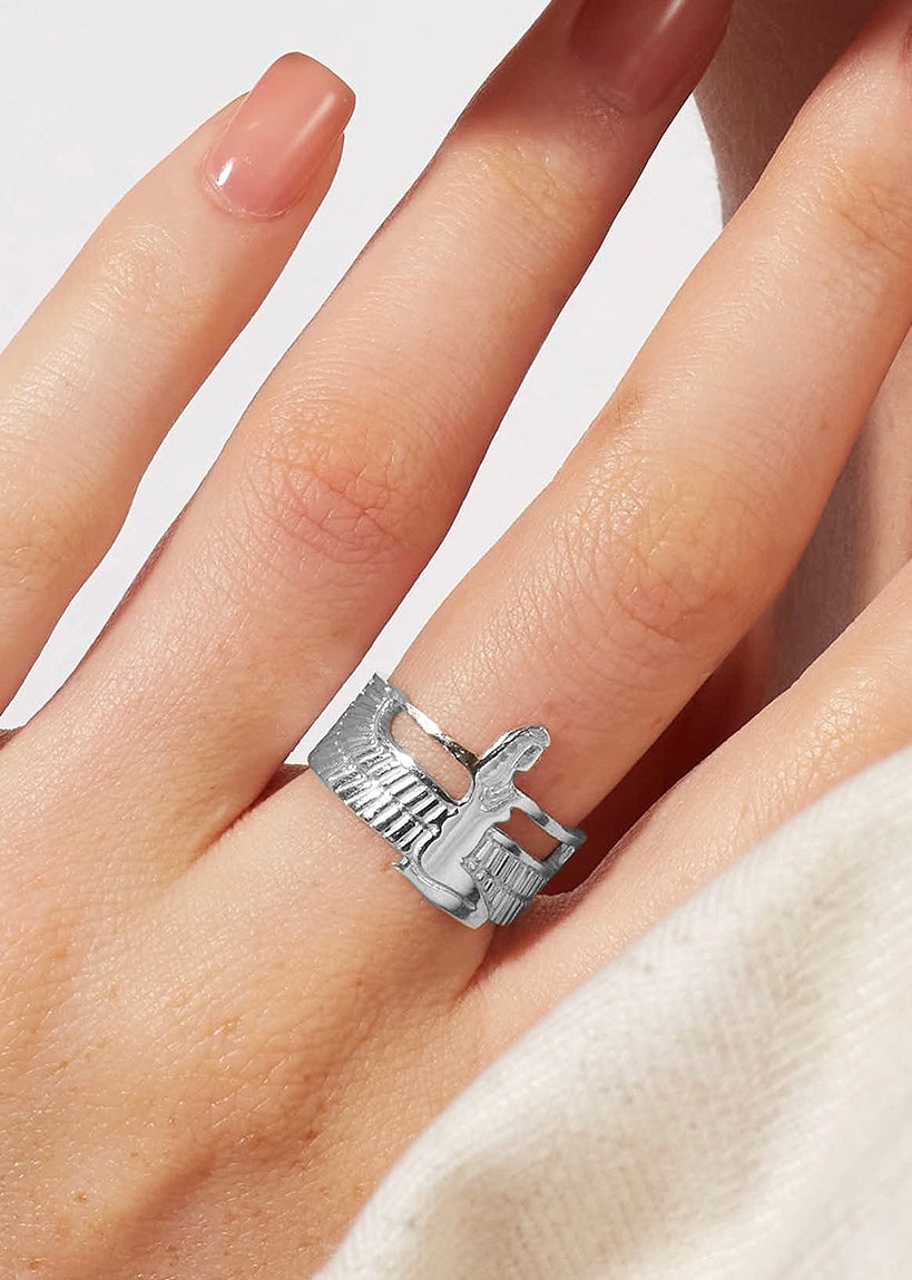 Isis Wings Royal Ring | Silver