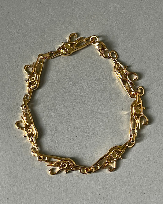 SIGNATURE HORUS EYES BRACELET | GOLD VERMEIL