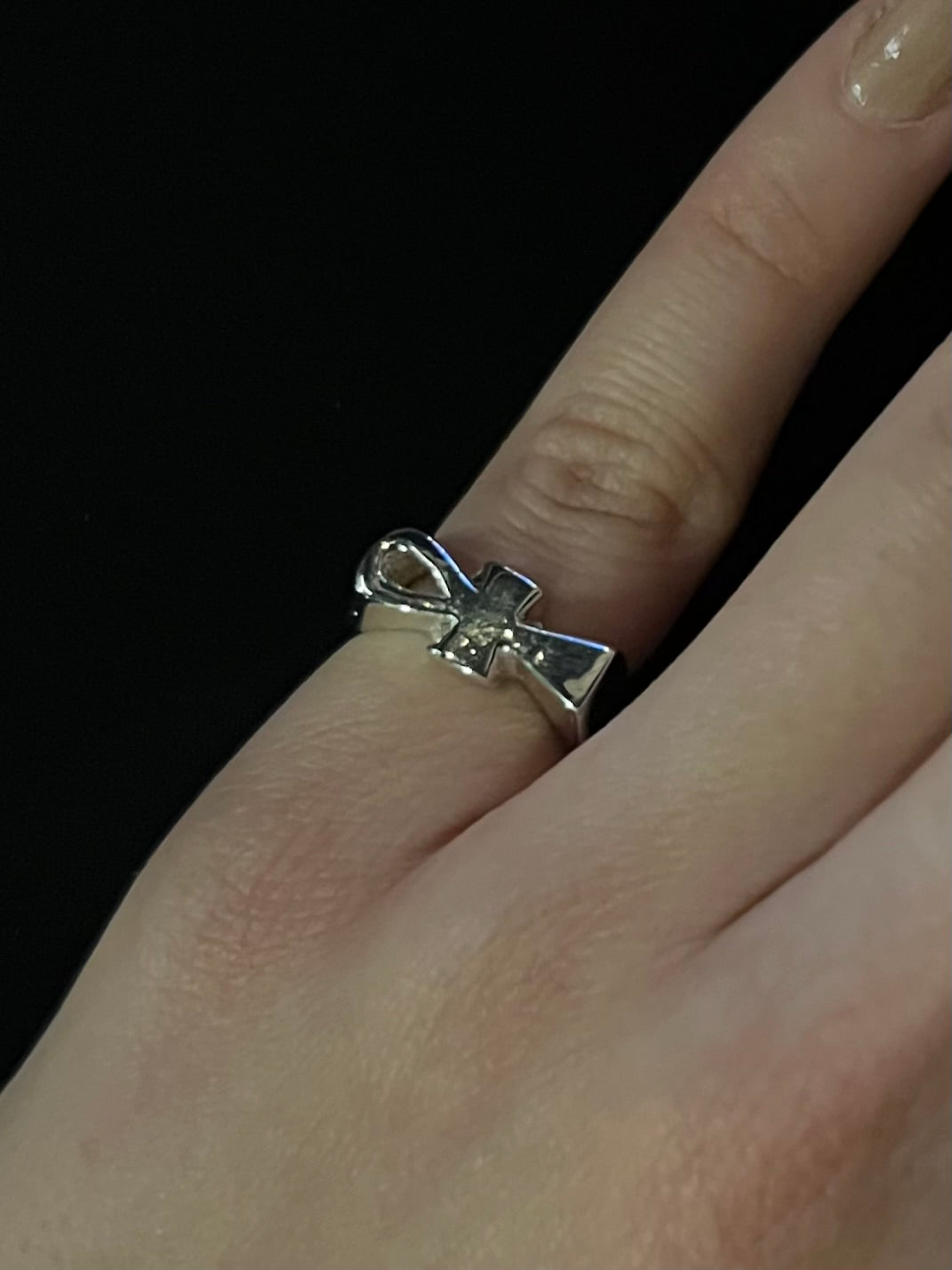 PINKY ANKH ROYAL RING | SILVER