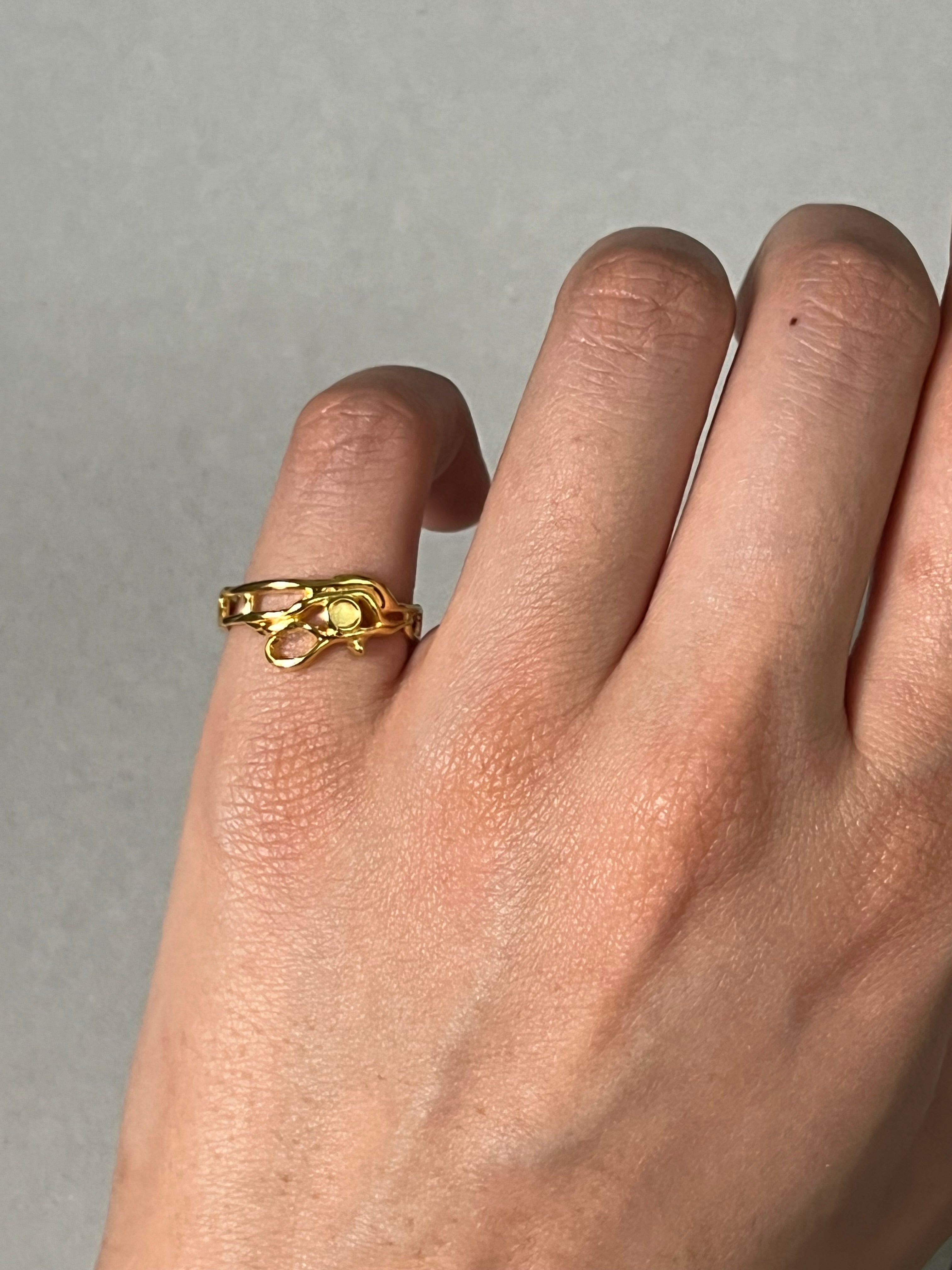 Pinky Signature Horus Ring | Gold Vermeil