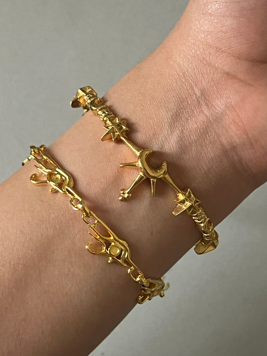 SIGNATURE HORUS EYES BRACELET | GOLD VERMEIL