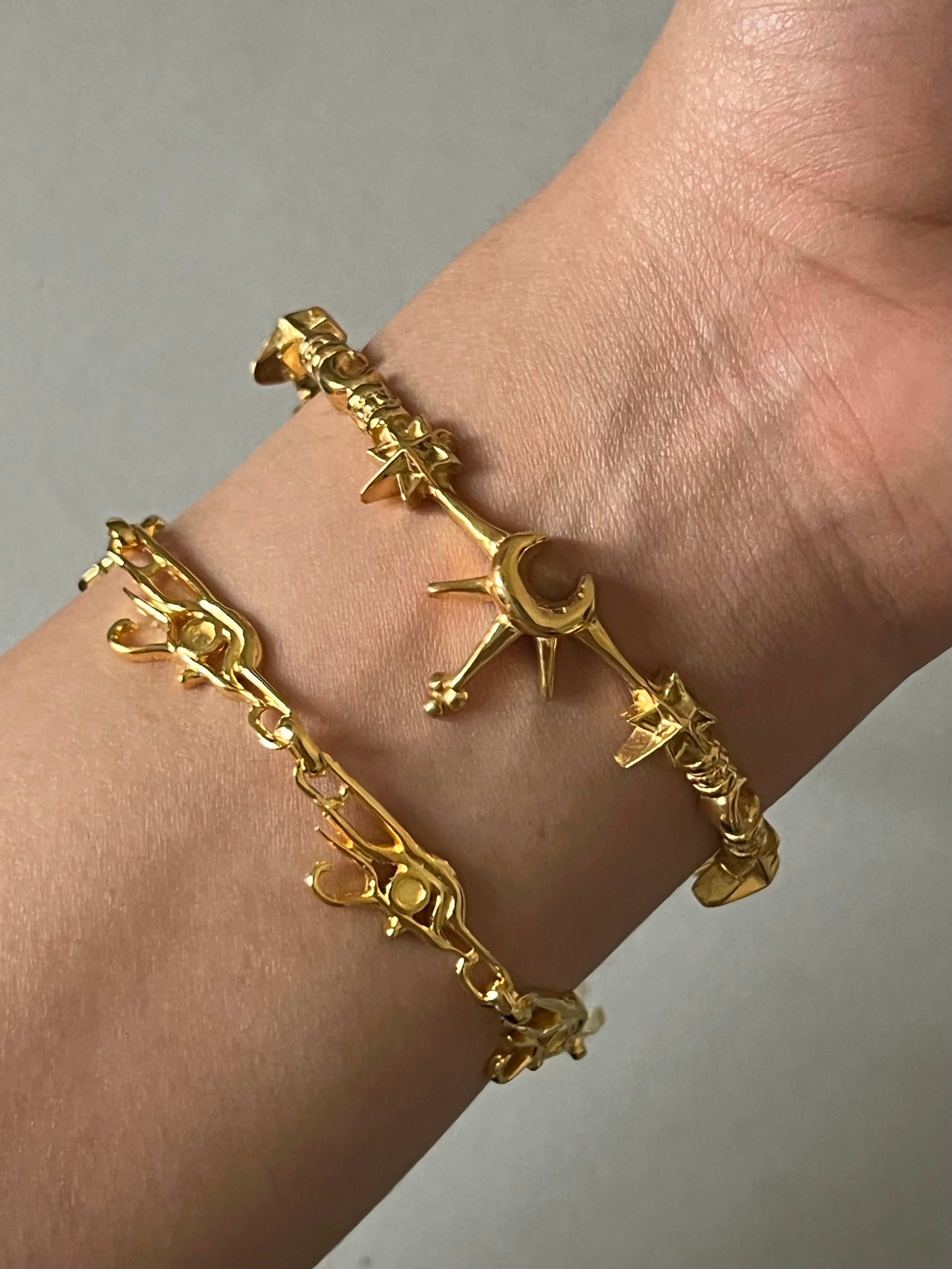 Signature Horus Eyes Bracelet | Gold Vermeil