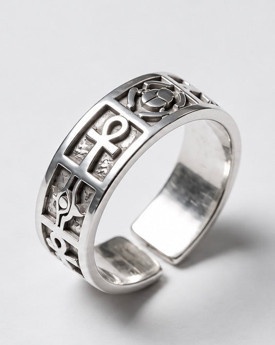 Ankh Eternity Ring | Silver