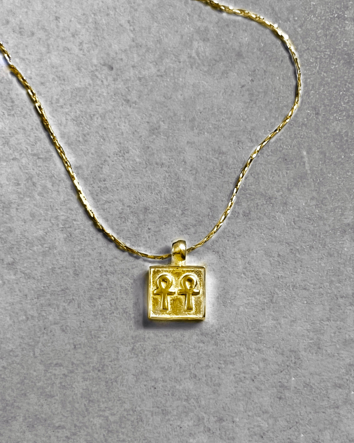 Double Ankh Bygone Royal Necklace | Gold Vermeil
