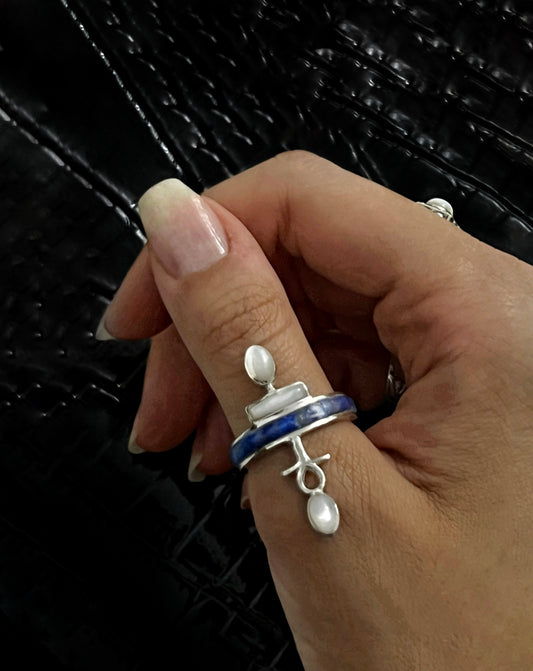 ANKH LAPIZ LAZULI ROYAL RING