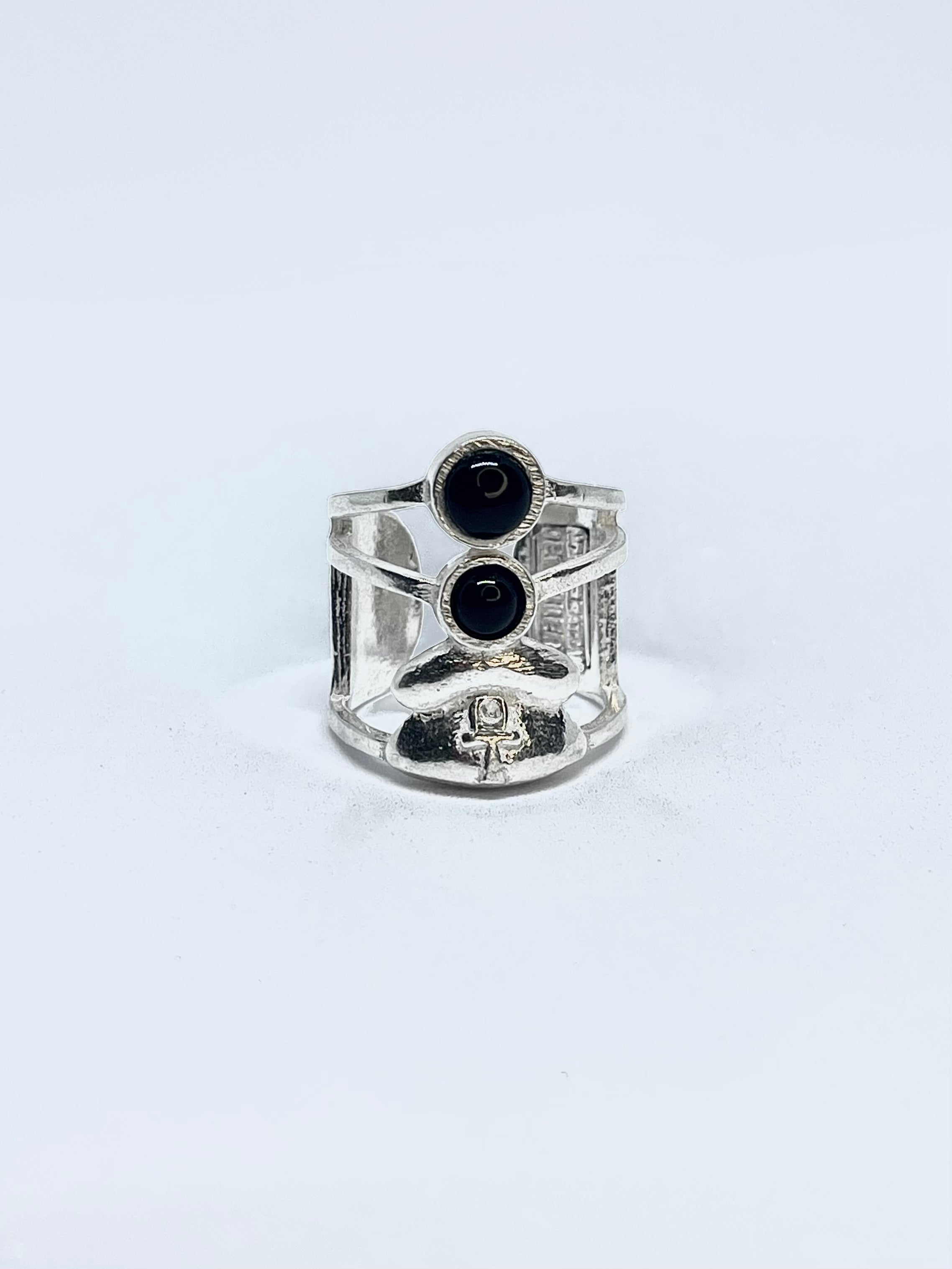 Onyx Stone New Era Scarab Ring