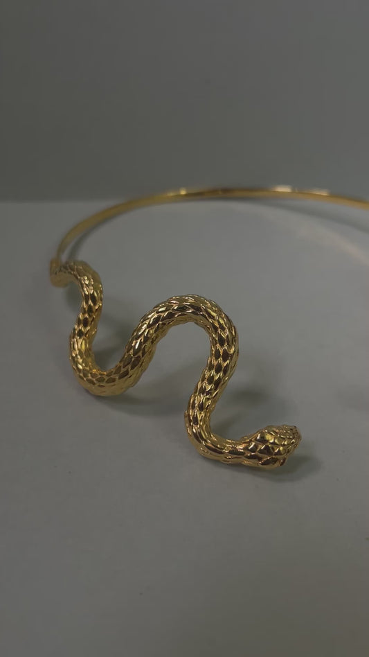 THE MASTERPIECE SERPENTINE COLLAR | GOLD VERMEIL